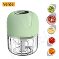 Mini Processador Elétrico de Alimentos 250ml Portátil Carne Vegetais Recarregável USB Bivolt