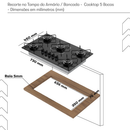 Cooktop Itatiaia Essencial 5 Bocas Preto – Bivolt 127V/220V com Acendimento Automático